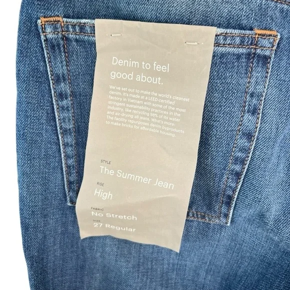 Everlane - NWT The Summer Distressed Straight Ankle Jean Sz 27
